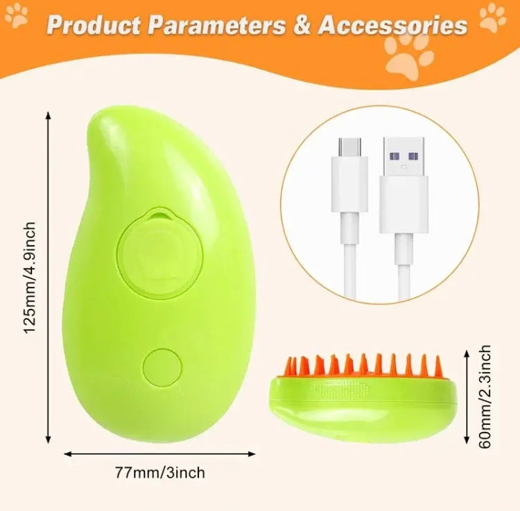 Pet Grooming Massage Comb, Soft Silicone Steam Brush For Cat, Hair Removal Comb Anti Flying Brush Pet Grooming Massage Comb, Soft Silicone Steam Brush For Cat, Hair Removal Comb Anti Flying Brush